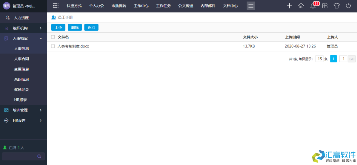 OA業(yè)務(wù)功能介紹:HR管理系統(tǒng)之人事檔案 OA業(yè)務(wù)功能介紹:HR管理系統(tǒng)之人事檔案